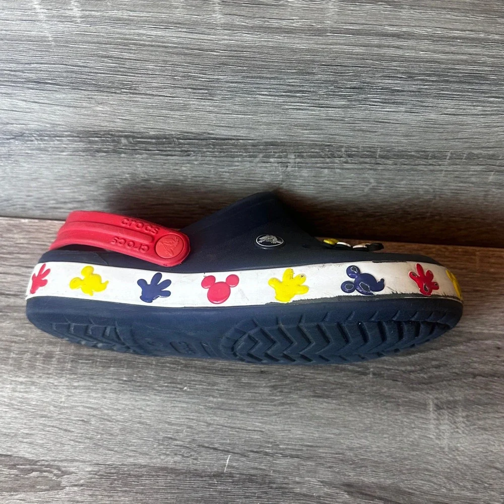 Crocs Mickey Mouse Clogs Kids Size J3 Disney Slip On Sandals Water Summer FLAW